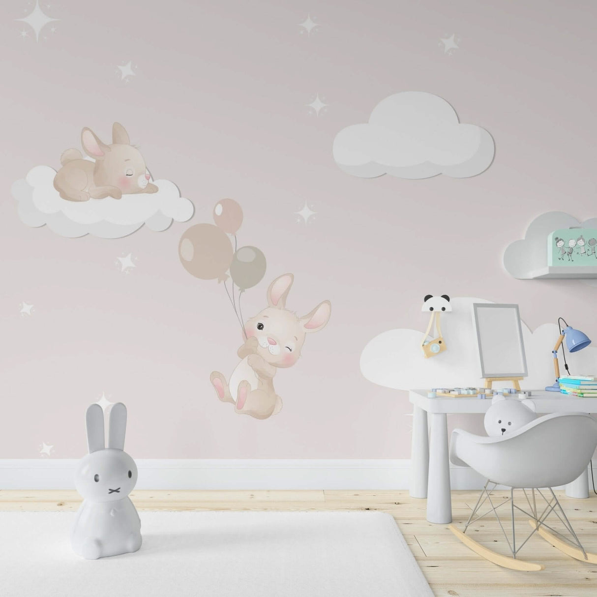 3D Clouds Wallpaper Mural: Kids Room-ChandeliersDecor.com