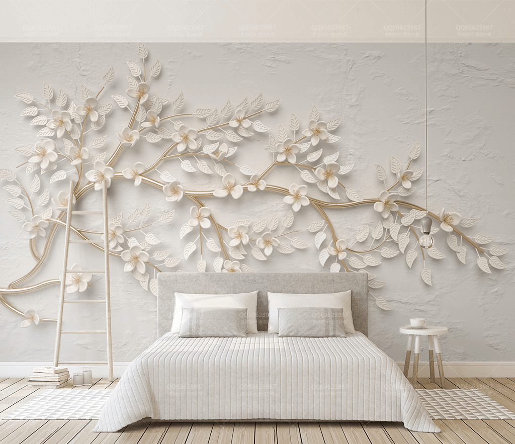 3D Tree Bended Branches Wallpaper Murals-ChandeliersDecor.com