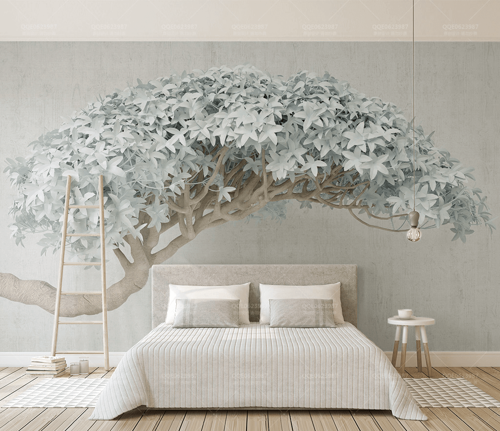 3D Tree Elegant Theme Wallpaper Murals - Exquisite Designs-ChandeliersDecor.com