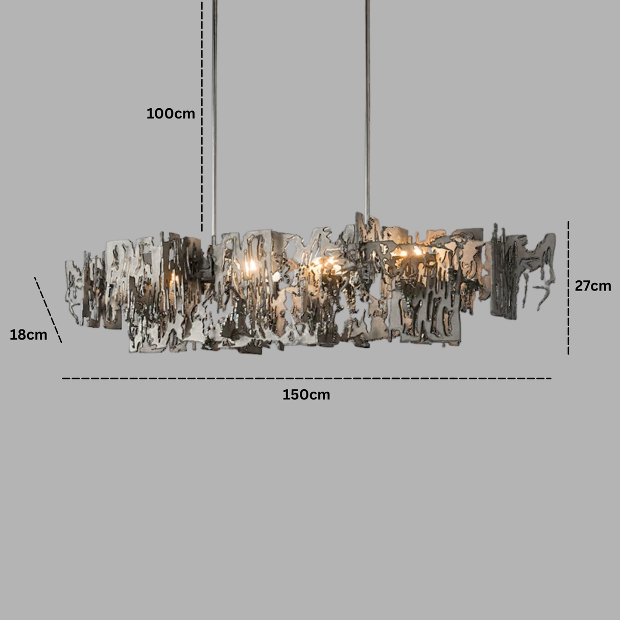 Rust Metal Chandelier – Exquisite Postmodern Lighting Fixture-ChandeliersDecor.com