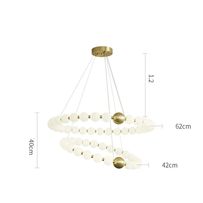 Copper Molecular Balls Chandelier for Living Room-ChandeliersDecor.com