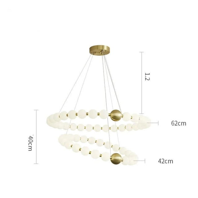 Copper Molecular Balls Chandelier for Living Room-ChandeliersDecor.com