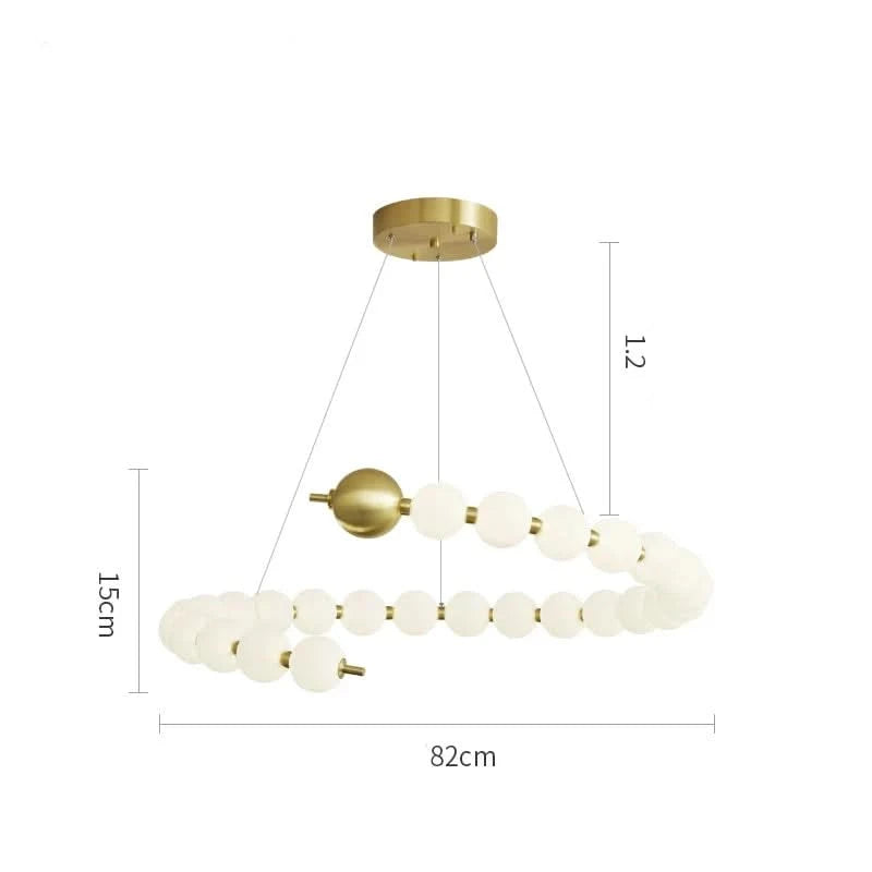 Copper Molecular Balls Chandelier for Living Room-ChandeliersDecor.com