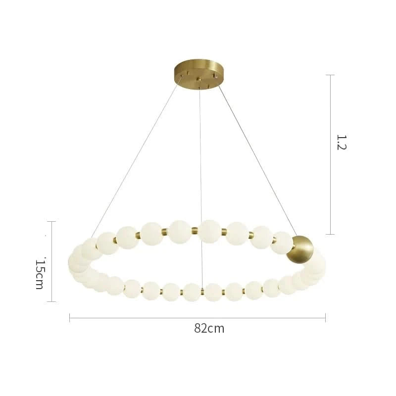 Copper Molecular Balls Chandelier for Living Room-ChandeliersDecor.com