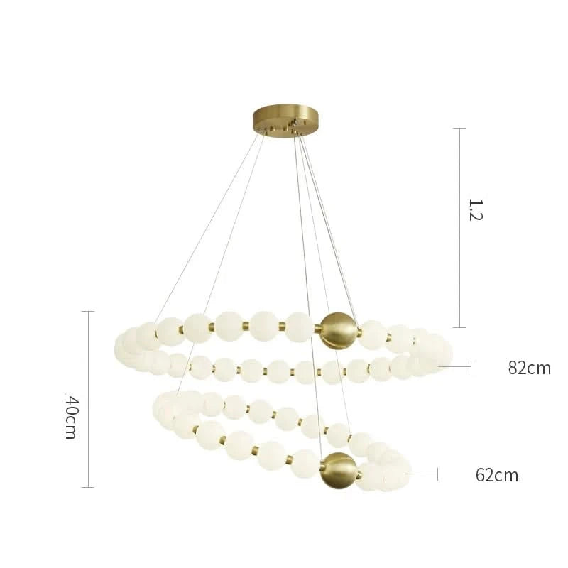 Copper Molecular Balls Chandelier for Living Room-ChandeliersDecor.com