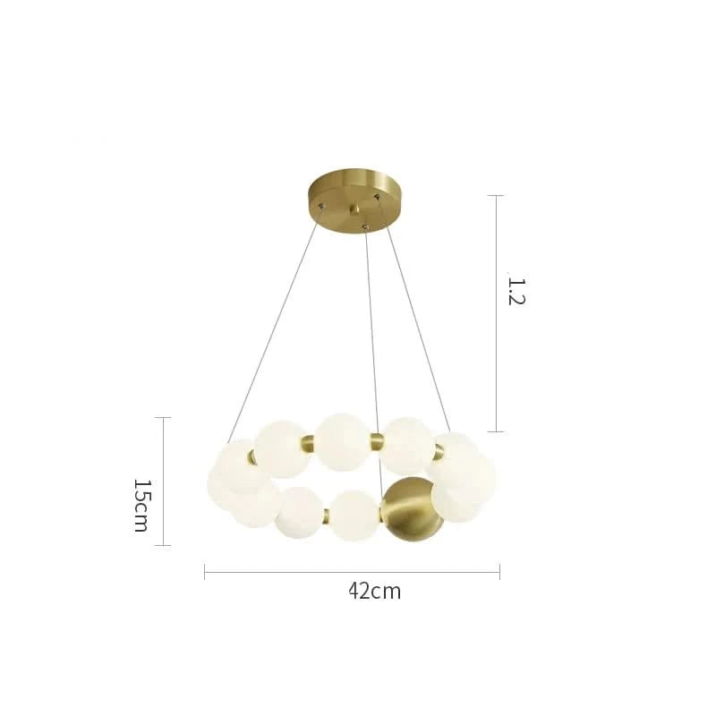 Copper Molecular Balls Chandelier for Living Room-ChandeliersDecor.com