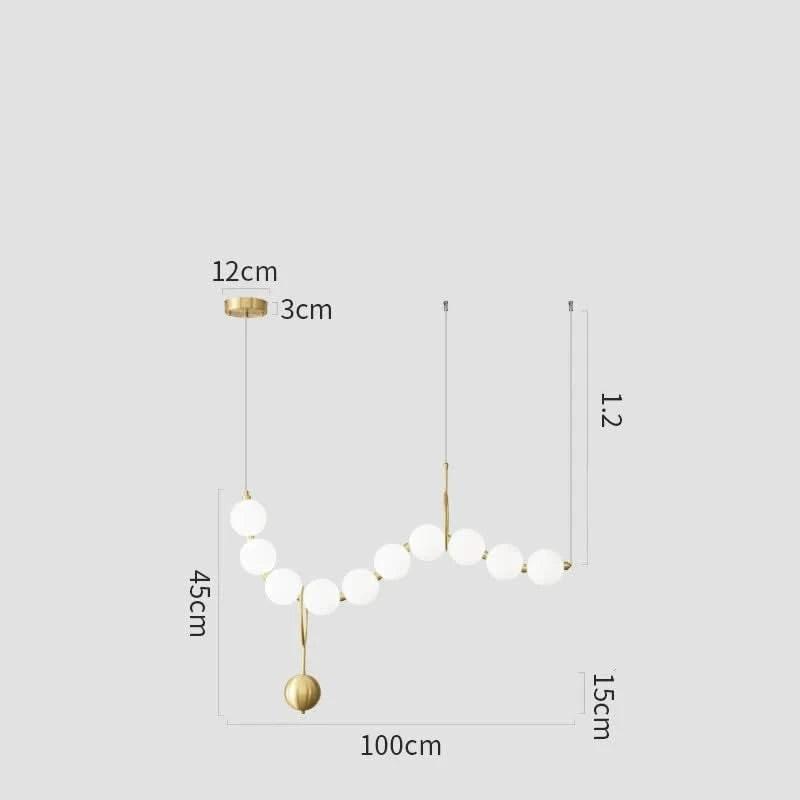 Copper Molecular Balls Chandelier for Living Room-ChandeliersDecor.com