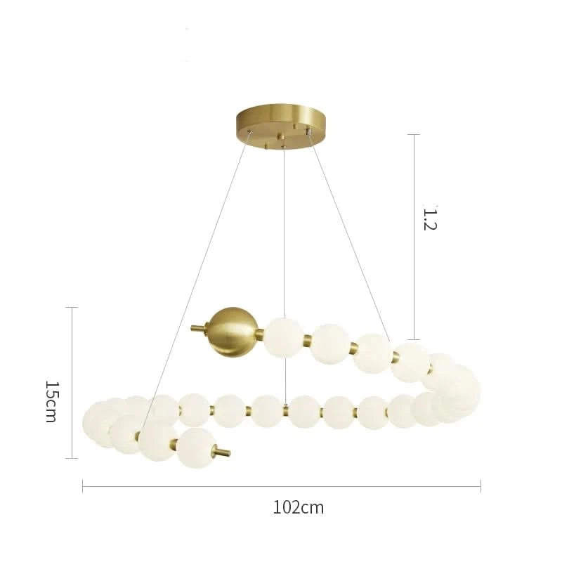 Copper Molecular Balls Chandelier for Living Room-ChandeliersDecor.com