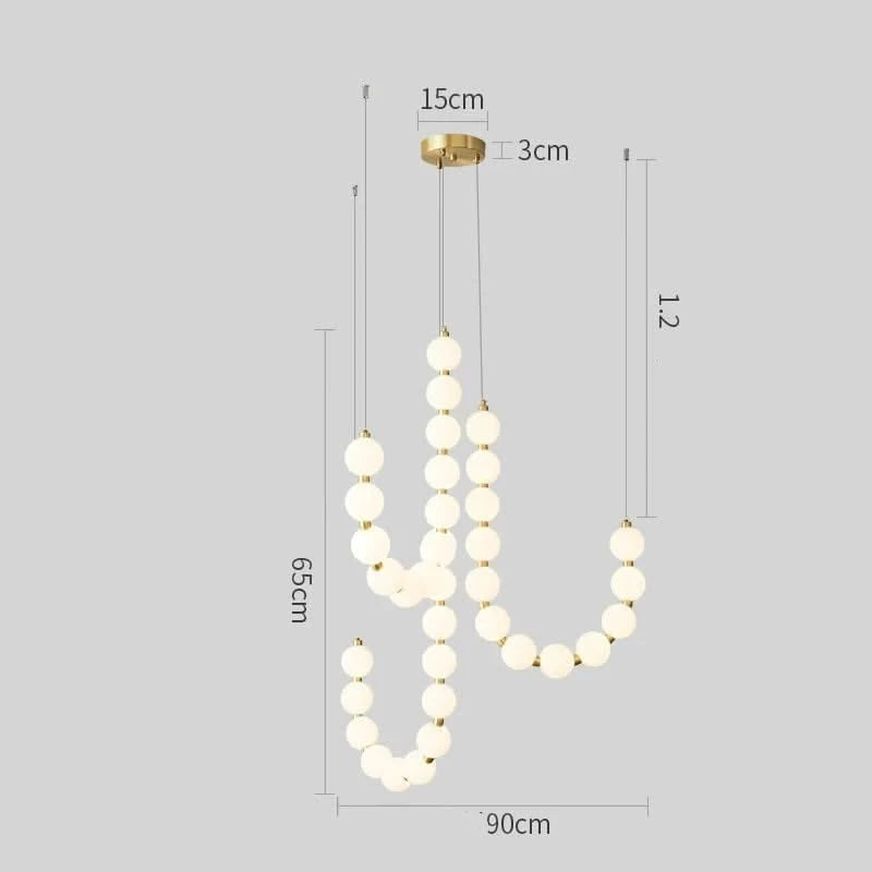 Copper Molecular Balls Chandelier for Living Room-ChandeliersDecor.com