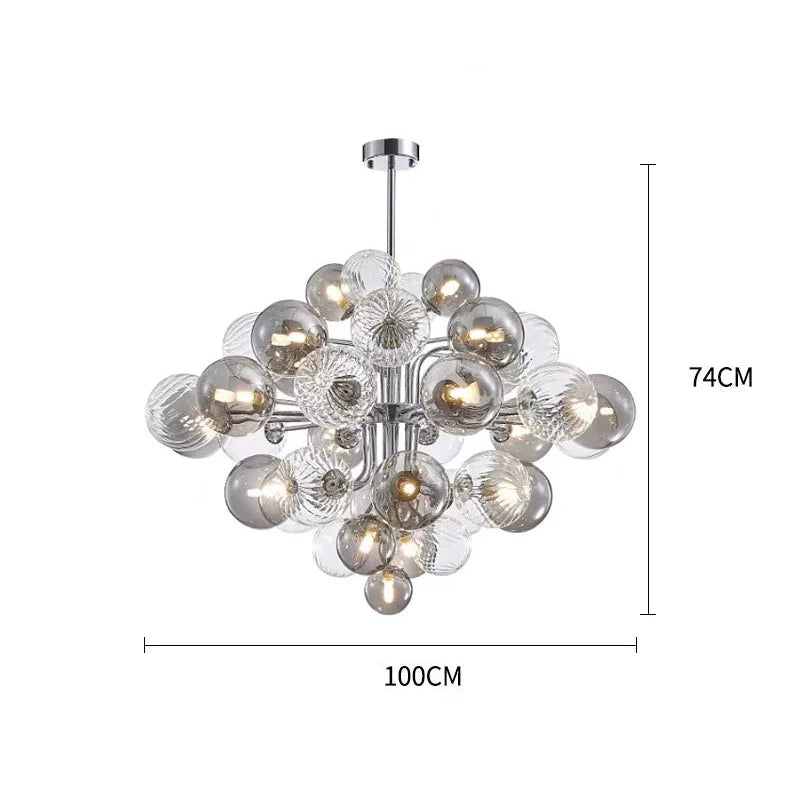 Glass Balls Chandelier: Exquisite Lighting Fixture