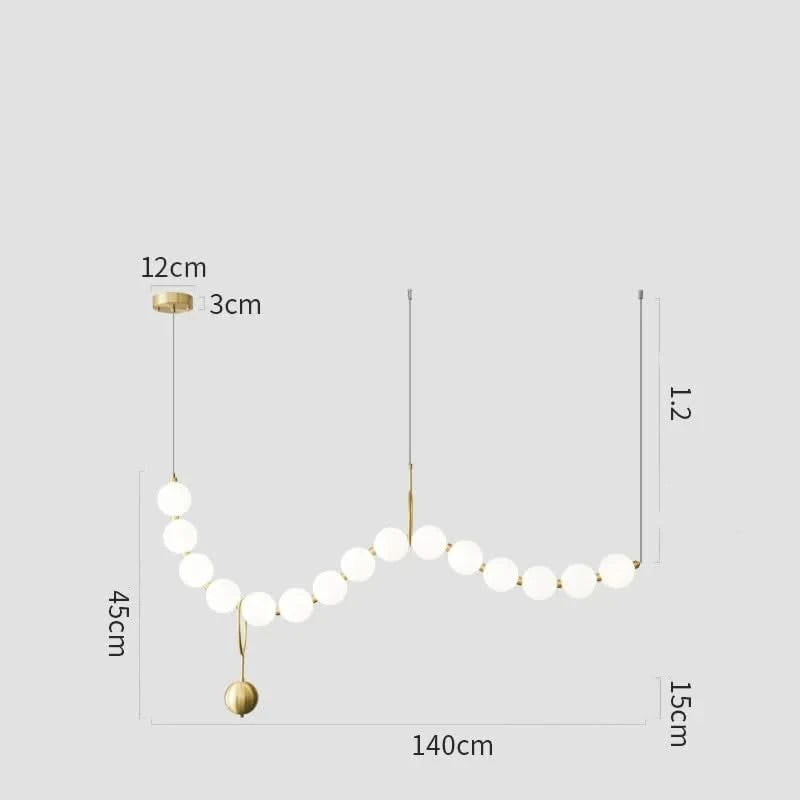 Copper Molecular Balls Chandelier for Living Room-ChandeliersDecor.com