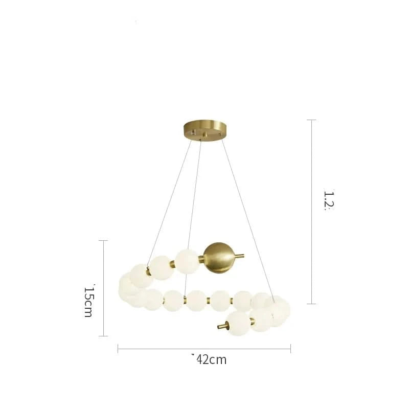 Copper Molecular Balls Chandelier for Living Room-ChandeliersDecor.com