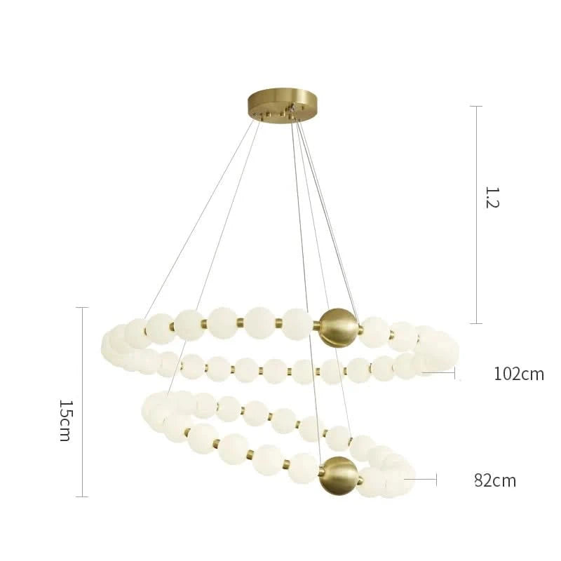 Copper Molecular Balls Chandelier for Living Room-ChandeliersDecor.com