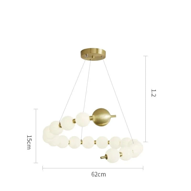 Copper Molecular Balls Chandelier for Living Room-ChandeliersDecor.com