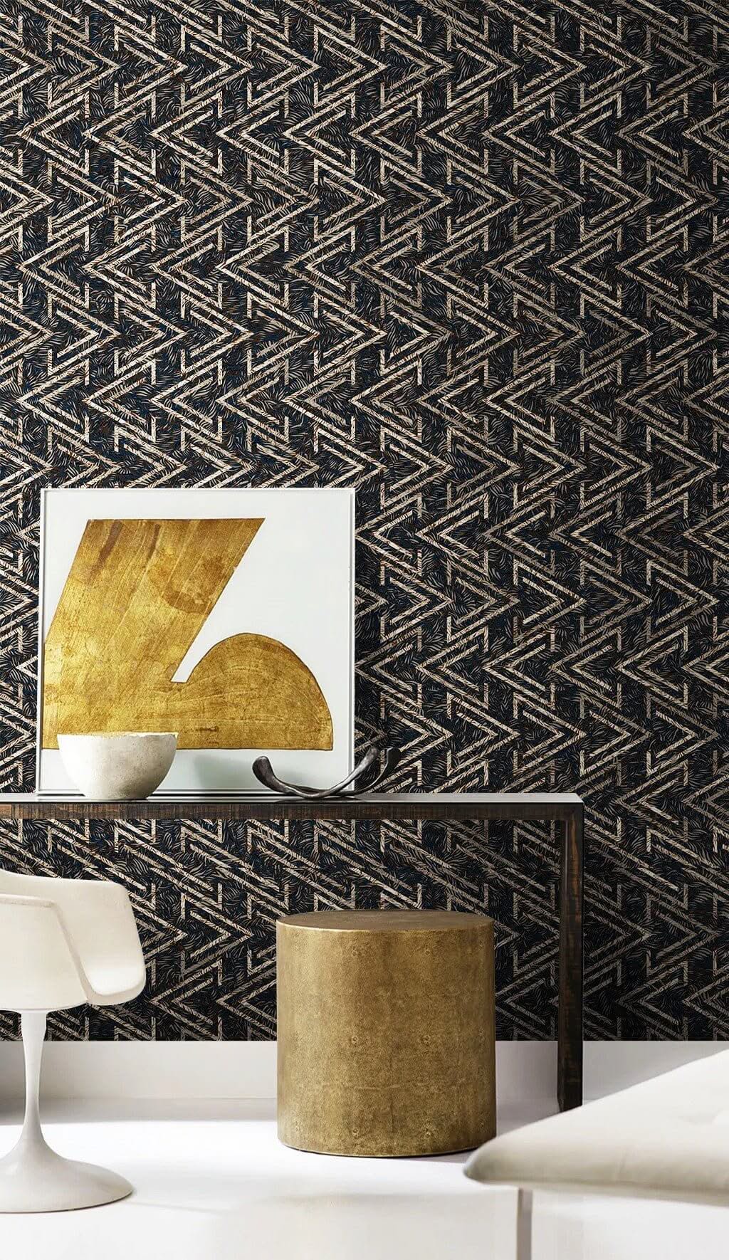 Abstract Move with V Wallpaper Mural-ChandeliersDecor.com