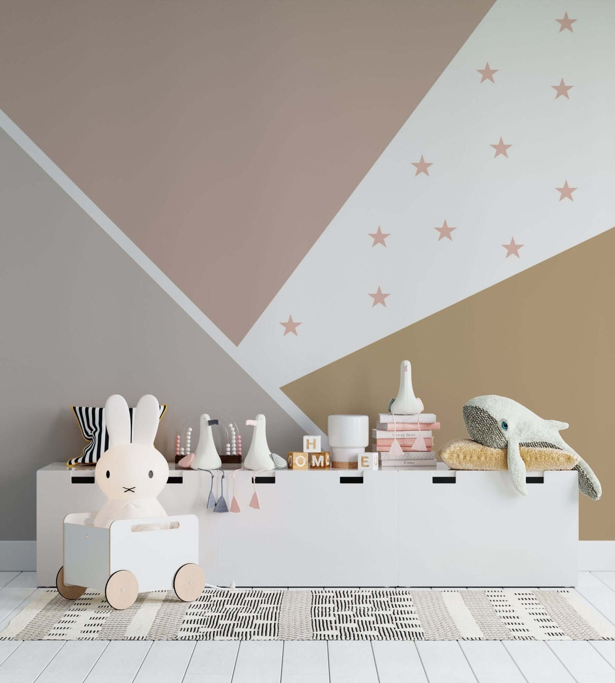 Abstract Stars Wallpaper Mural: Transform Your Space-ChandeliersDecor.com