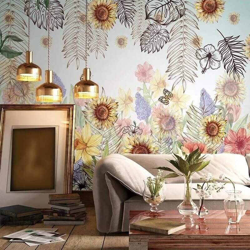 Artistic Leaf Wallpaper for Home Wall Decor-ChandeliersDecor.com