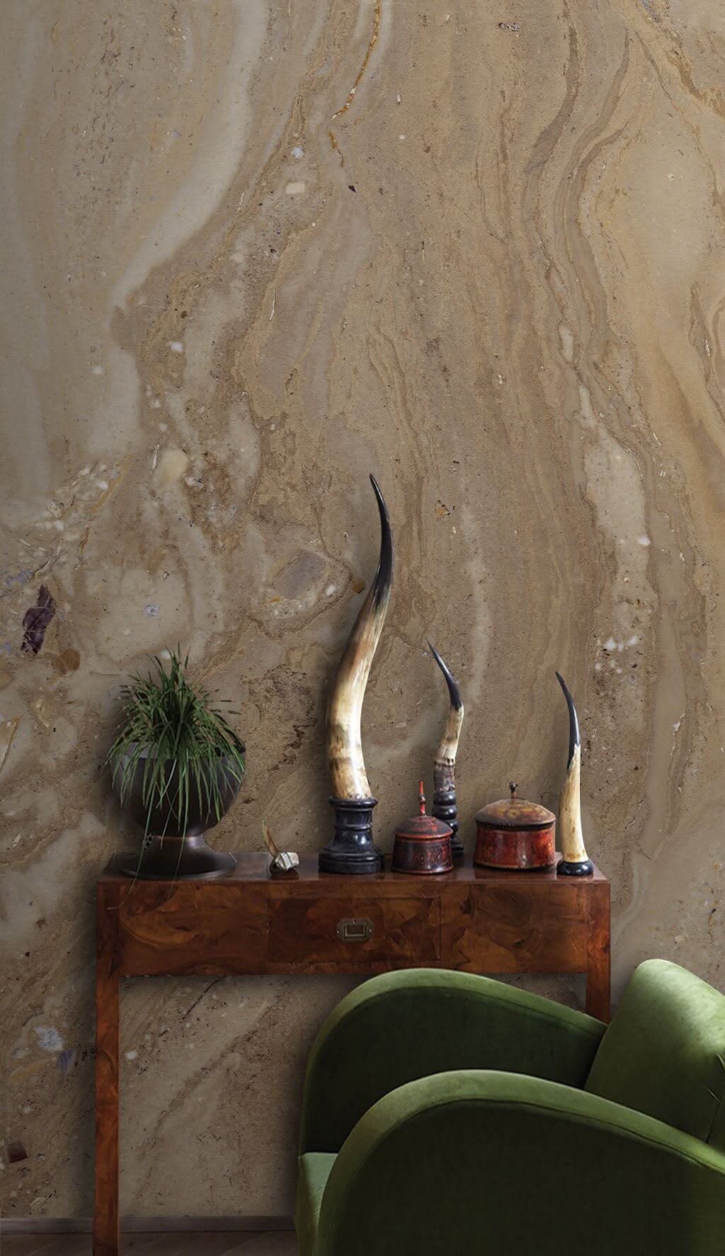 Beige Marble from the Mountain Wallpaper-ChandeliersDecor.com
