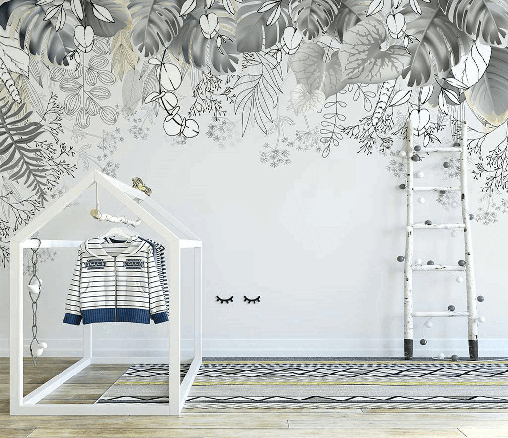 Blossom Greens Wallpaper Murals: Stunning Wall Decor-ChandeliersDecor.com
