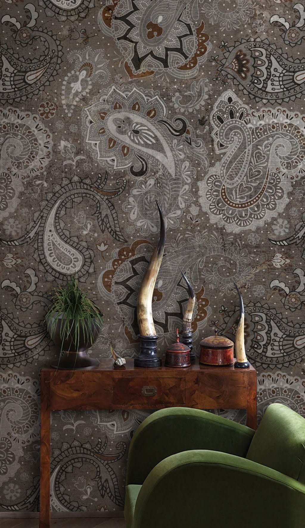 Bohemian Peaks Wallpaper Mural-ChandeliersDecor.com