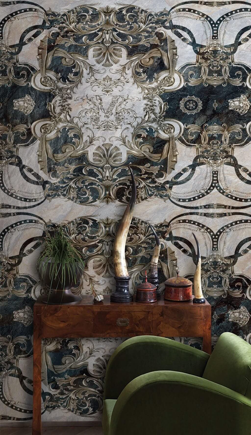 Bohemian Royale Wallpaper Mural-ChandeliersDecor.com