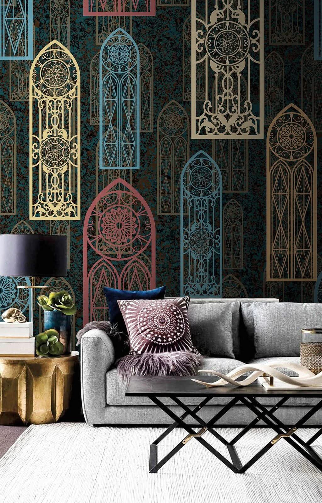 Boho Open Doors Wallpaper Mural-ChandeliersDecor.com