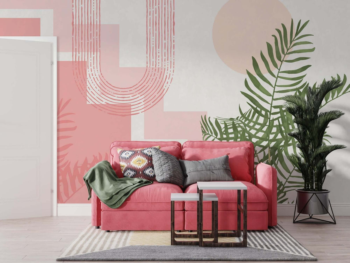 Boho Shapes Wall Mural: Transform Your Space-ChandeliersDecor.com