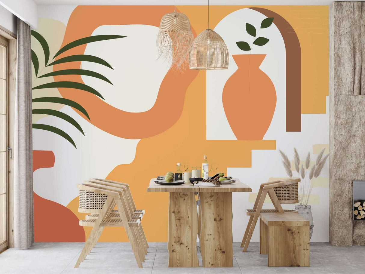 Boho Village Wallpaper Mural: Transform Your Space-ChandeliersDecor.com
