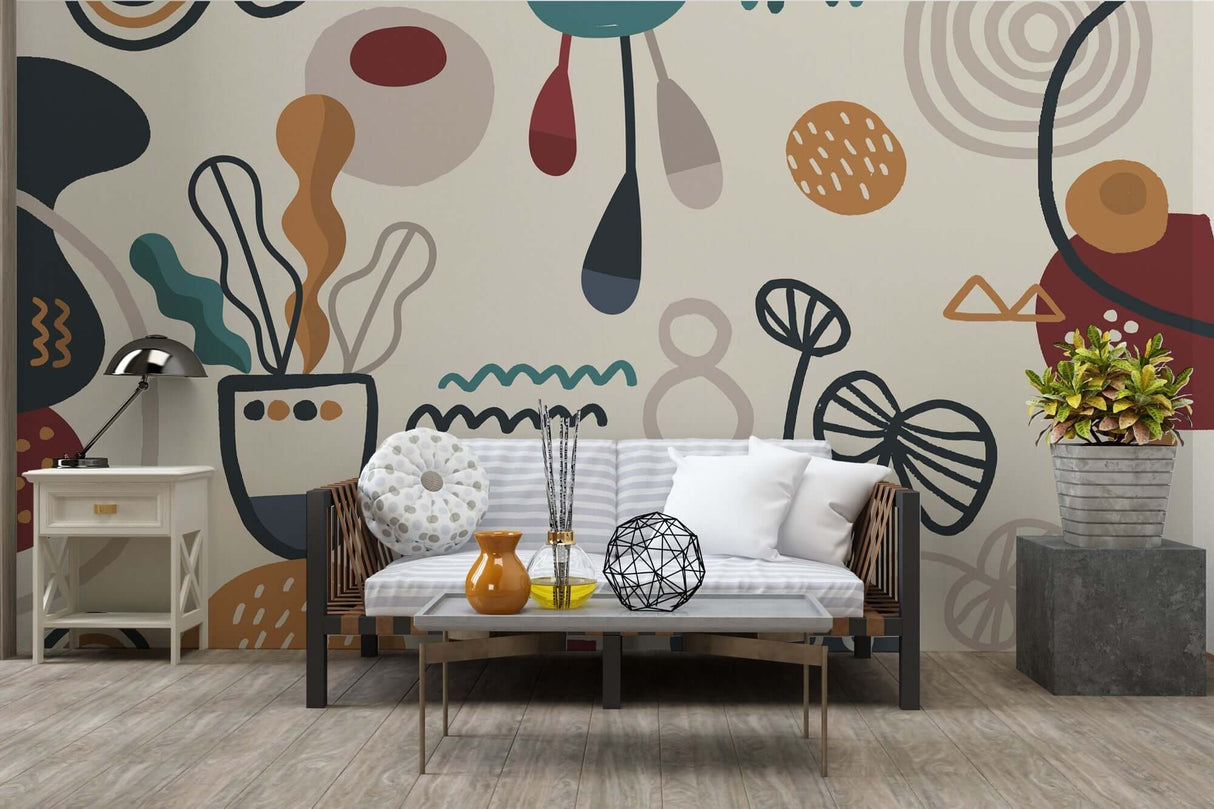 Boho Wallpaper Mural – Transform Your Space with Boho Vibes-ChandeliersDecor.com