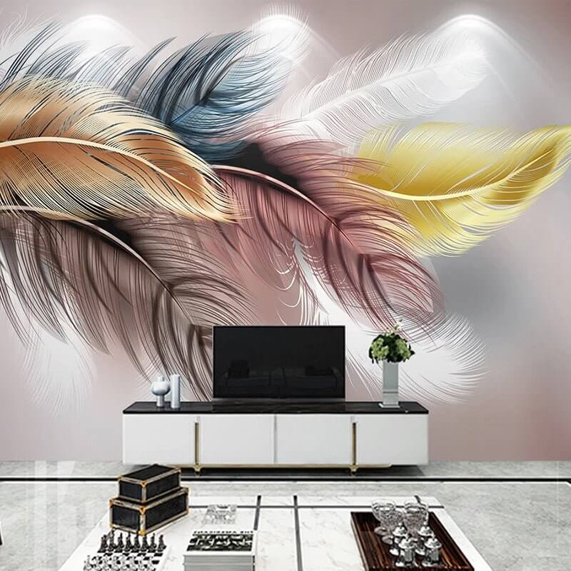 Bright Leaf Wallpaper Murals - Transform Your Space-ChandeliersDecor.com