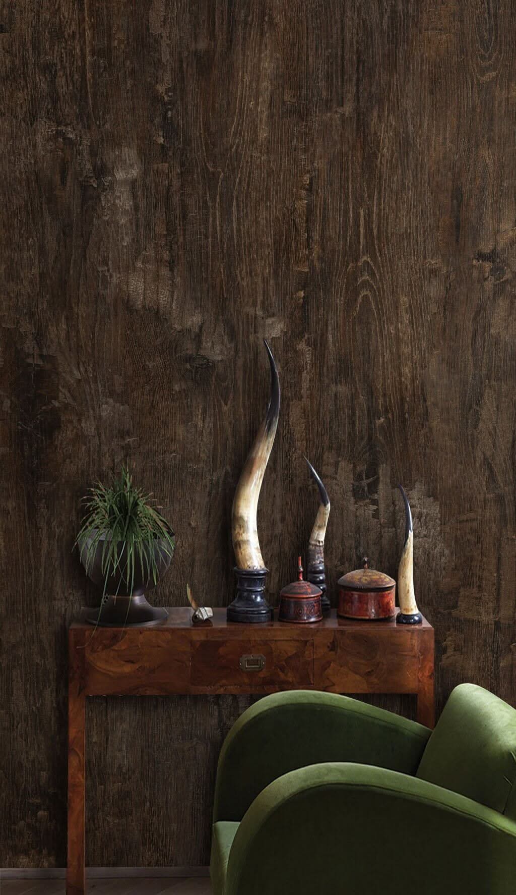 Brown Rustic Wood Effect Wallpaper Mural-ChandeliersDecor.com