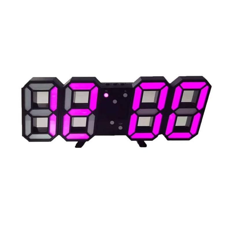 ChandeliersDecor.com-Wall Clocks-3D LED Digital Wall Clock: Innovative and Stylish Design