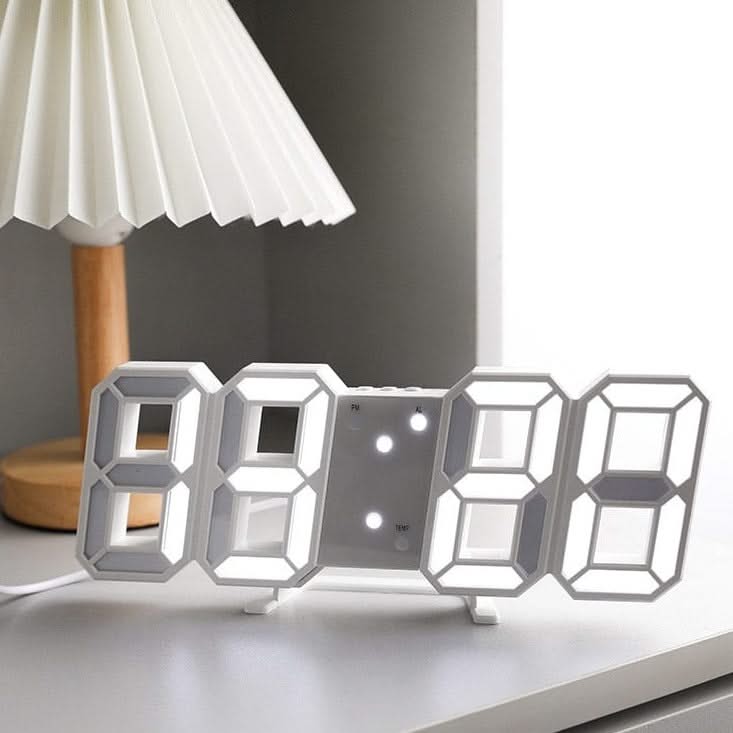 ChandeliersDecor.com-Wall Clocks-3D LED Digital Wall Clock: Innovative and Stylish Design