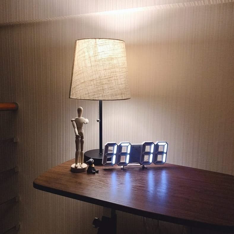 ChandeliersDecor.com-Wall Clocks-3D LED Digital Wall Clock: Innovative and Stylish Design