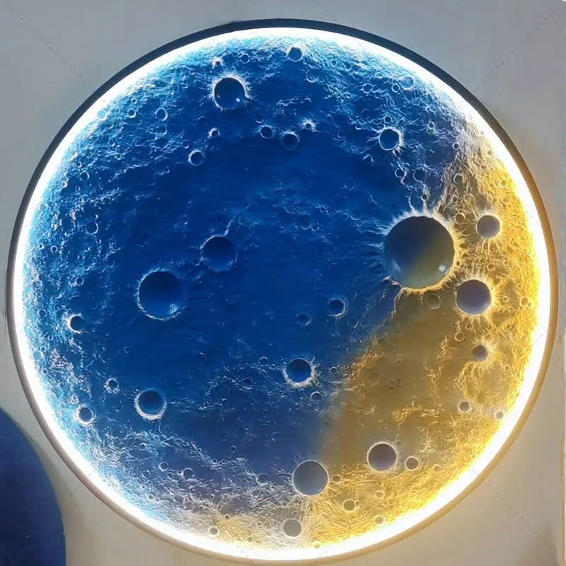 3D Moon LED Wall Lamp - Wall Decor-ChandeliersDecor.com