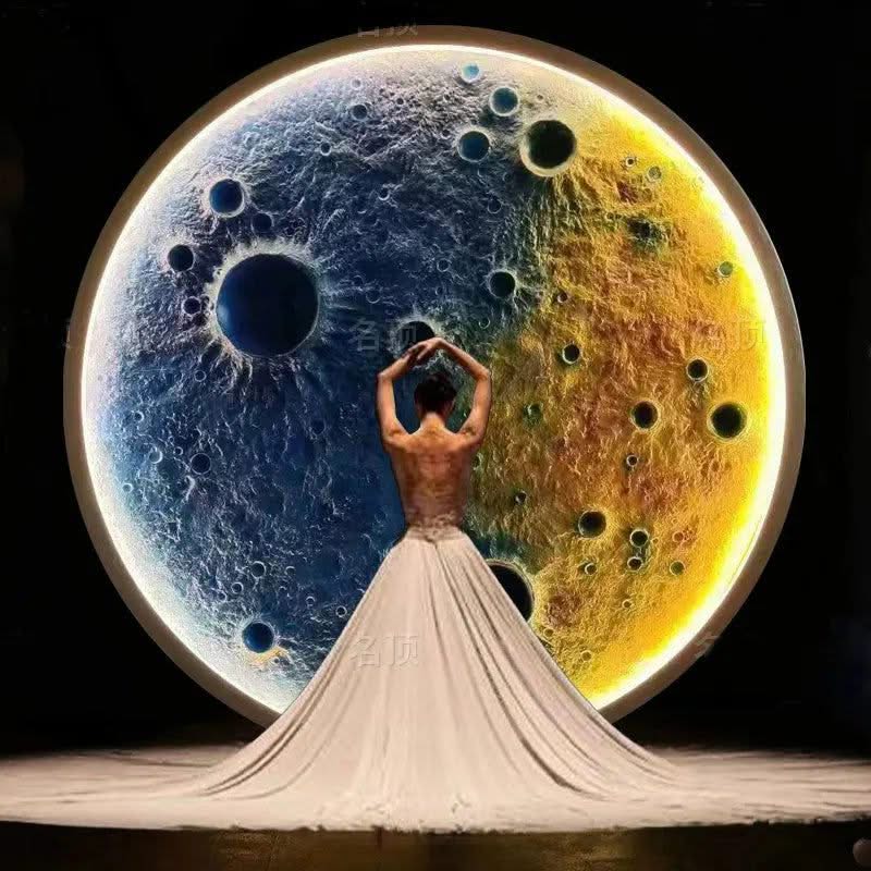 3D Moon LED Wall Lamp - Wall Decor-ChandeliersDecor.com