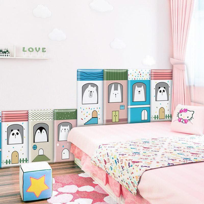 ChandeliersDecor.com-Anti Collision Padded Wall Stickers-3D Tatami Bedside Soft Pack Wall Stickers - Kids Room Decoration