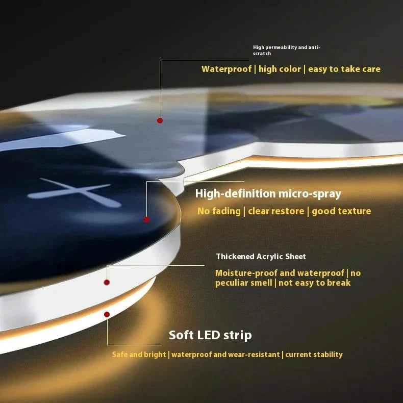 ChandeliersDecor.com-Wall Clocks-Abstract Artwork Digital Display Wall Clock