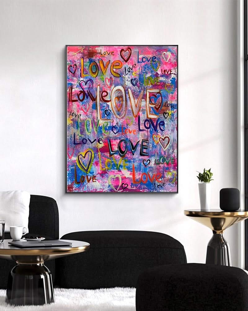 Abstract Hearts Poster: Artwork for a Captivating Appeal-ChandeliersDecor.com