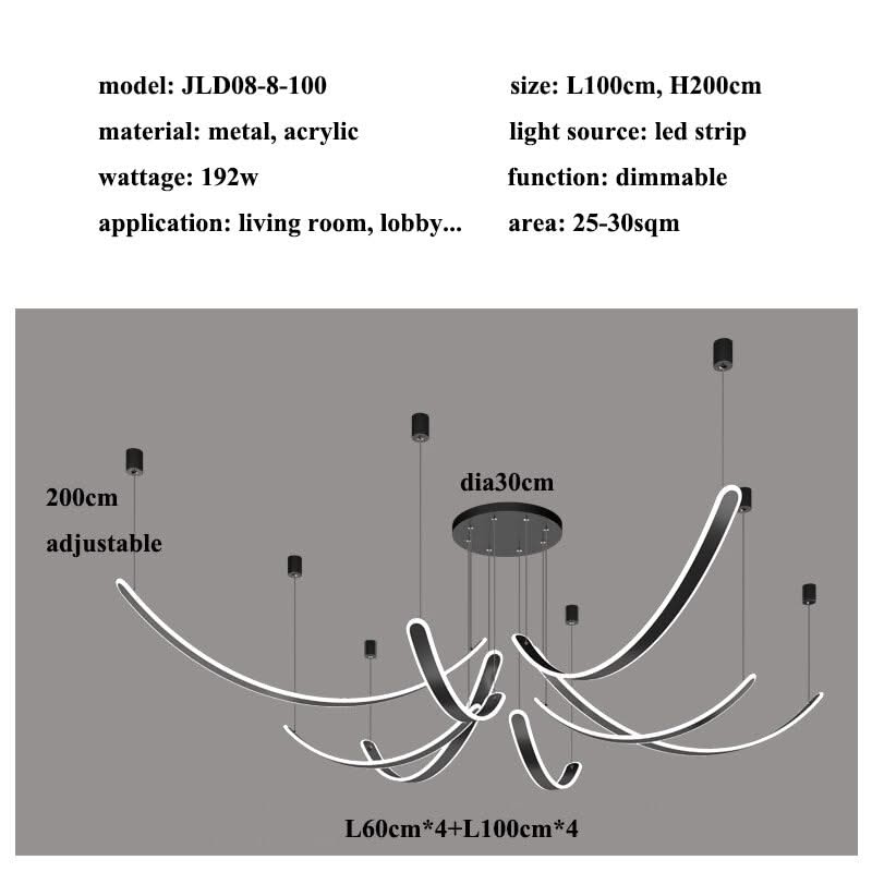 Acrylic Belts Chandelier: Sleek and Stylish Lighting-ChandeliersDecor.com