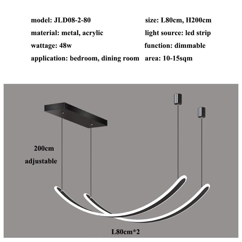 Acrylic Belts Chandelier: Sleek and Stylish Lighting-ChandeliersDecor.com