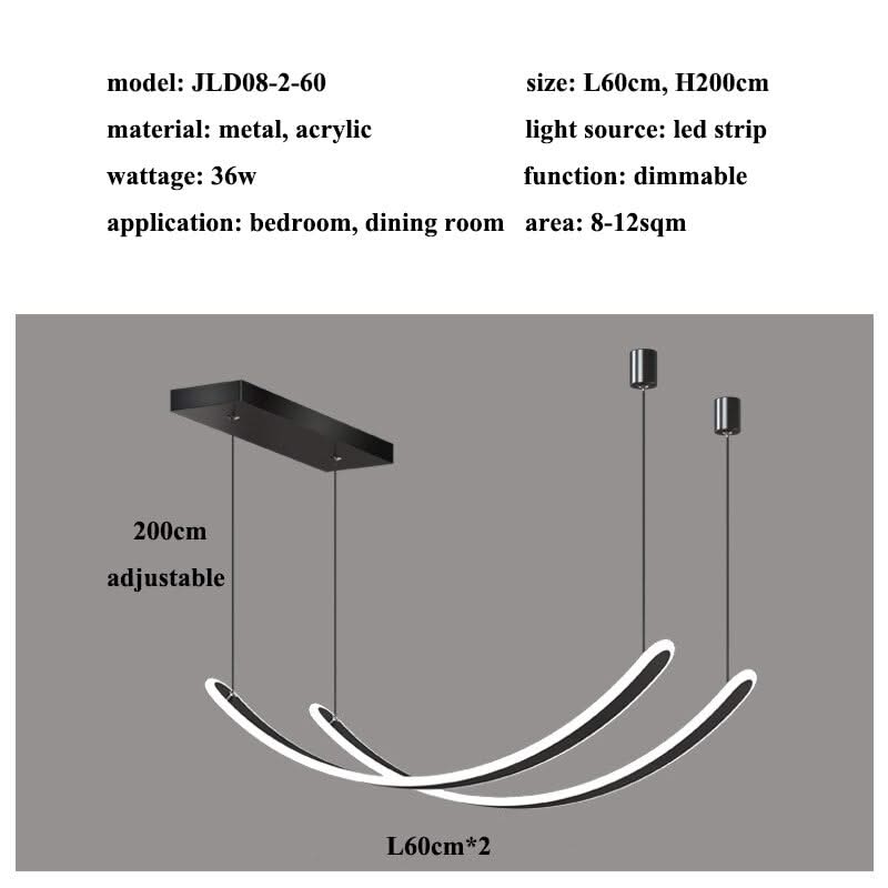 Acrylic Belts Chandelier: Sleek and Stylish Lighting-ChandeliersDecor.com