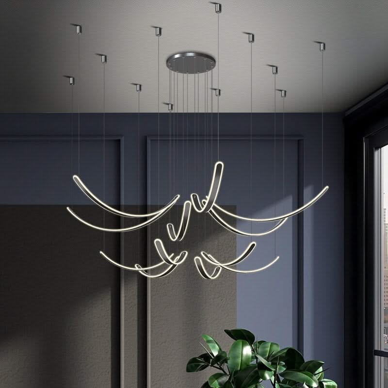 Acrylic Belts Chandelier: Sleek and Stylish Lighting-ChandeliersDecor.com