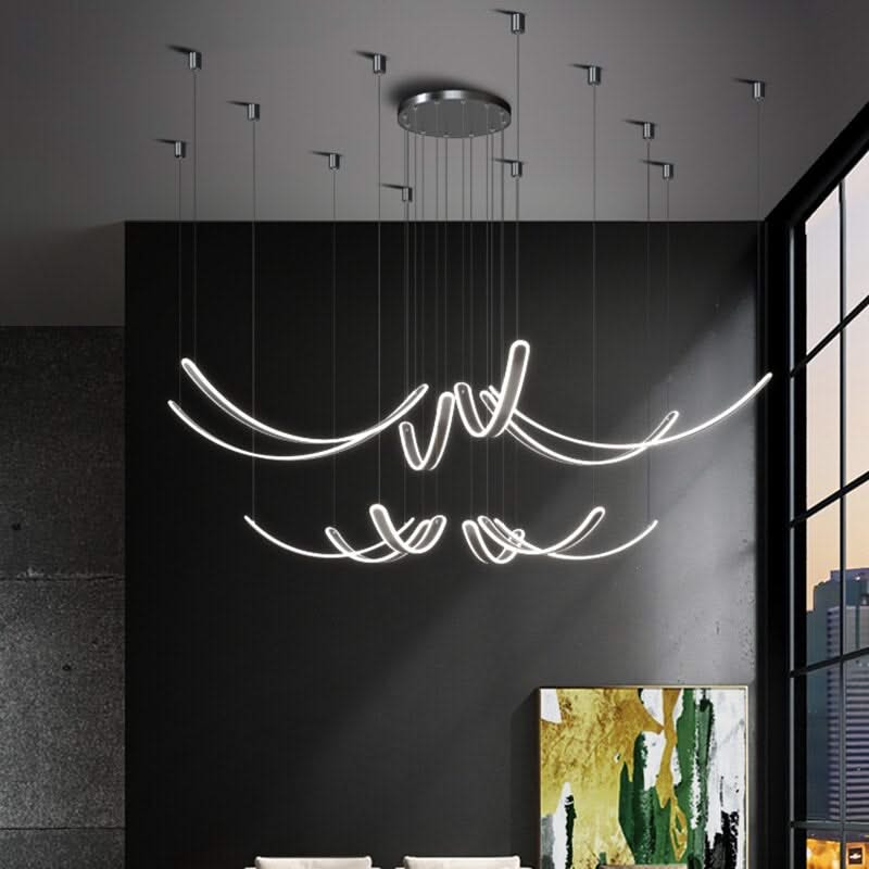 Acrylic Belts Chandelier: Sleek and Stylish Lighting-ChandeliersDecor.com