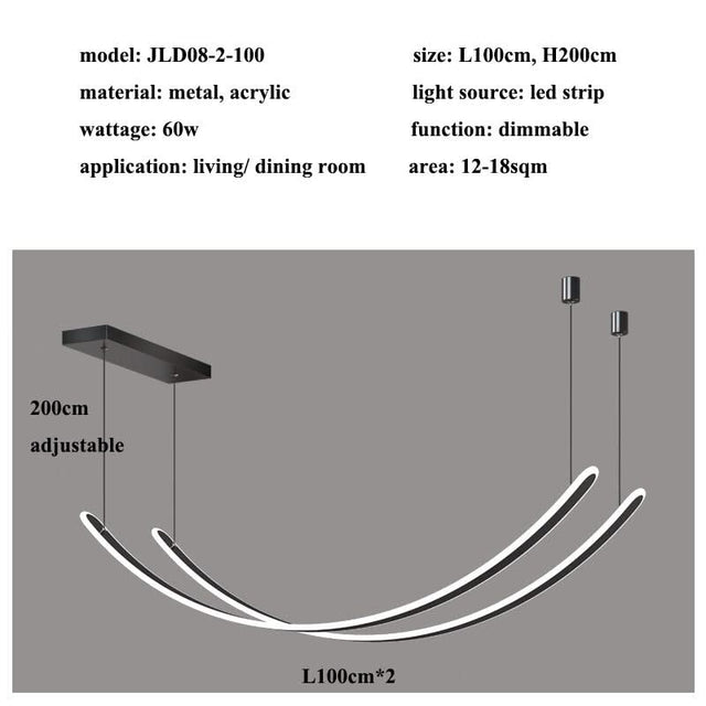 Acrylic Belts Chandelier: Sleek and Stylish Lighting-ChandeliersDecor.com