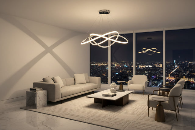 Acrylic Belts Chandelier: Sleek and Stylish Lighting-ChandeliersDecor.com