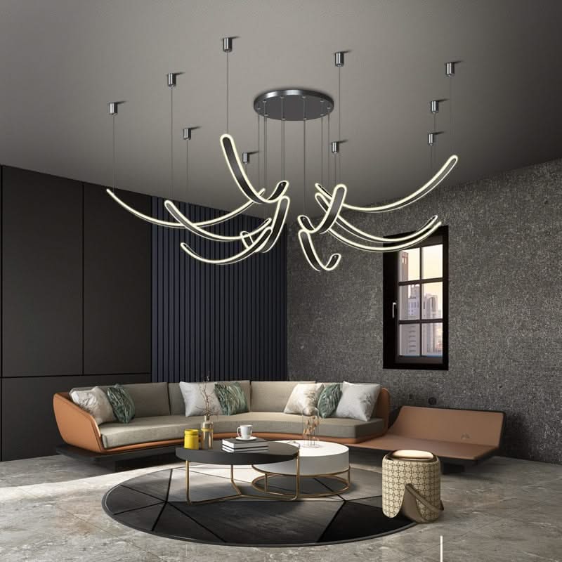 Acrylic Belts Chandelier: Sleek and Stylish Lighting-ChandeliersDecor.com