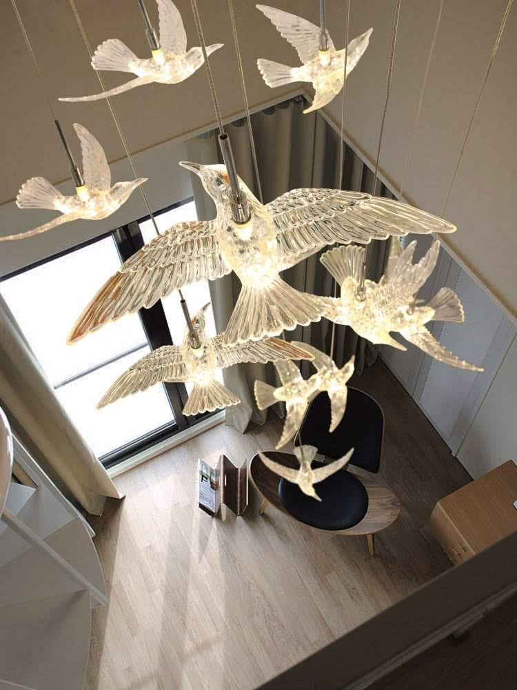 Acrylic Glass Birds Chandelier - Exquisite Lighting Solution-ChandeliersDecor.com