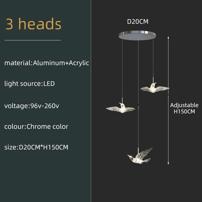 Acrylic Glass Birds Chandelier - Exquisite Lighting Solution-ChandeliersDecor.com