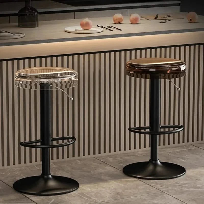 Acrylic High-End Kitchen Island Counter bar Stool-ChandeliersDecor.com